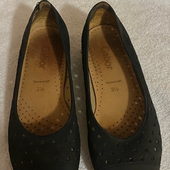 Gabor Hovercraft Black Suede Flats Shoes Sz 7 - Picture 11 of 12
